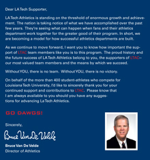 Message from Bruce Van De Velde